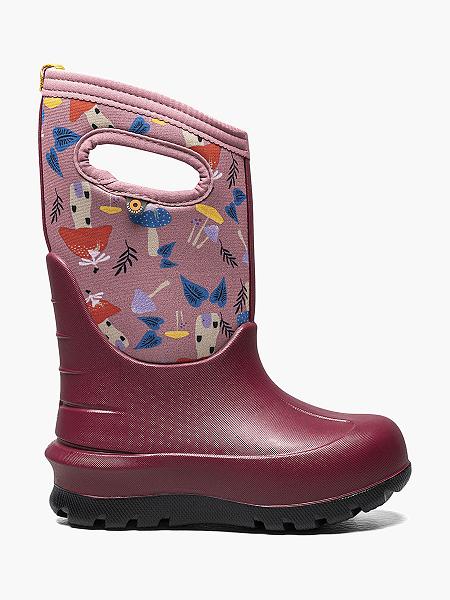 BOGS Boots Deutschland - Neo-Classic Mushrooms Winterstiefel Kinder Tee Rose Multi DE12574